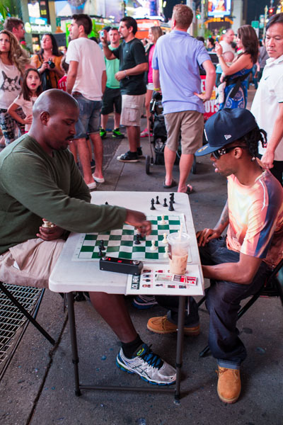 Chess players in Times Square